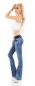 Preview: Moderne Bootcut-Jeans mit Stretch-Gürtel light blue