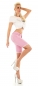 Preview: Süsse Jeans-Shorts mit Turn Up in pink