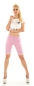 Preview: Süsse Jeans-Shorts mit Turn Up in pink