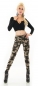 Preview: Figurbetonte Skinny-Jeans im Cargo-Design - camouflage grün