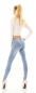 Preview: Slim Fit Skinny Jeans mit Spitzeneinsatz in light blue
