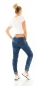 Preview: Modische Jogginghose im Denim Look mit Schriftzugprints in blau