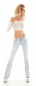 Preview: Middle Waist Bootcut-Jeans in heller Waschung - light blue