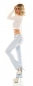Preview: Middle Waist Bootcut-Jeans in heller Waschung - light blue