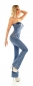 Preview: Bandeau Overall mit Patten-Taschen in blue washed