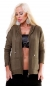 Preview: Lässige Sweatjacke mit Zipper und Kapuze in grün