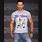 Preview: Herren T-Shirt mit Girl-Print in grau meliert