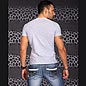 Preview: Herren T-Shirt mit Girl-Print in grau meliert