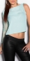 Preview: Chiffon-Shirt mit einseitigem Netz-Ärmel in mint