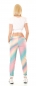 Preview: Freizeithose im bunten Regebogen-Design - multicolor