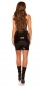 Preview: Sexy Bandeau-Minikleid im glänzenden Wetlook - schwarz