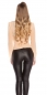 Preview: Luftig leichtes Chiffon-Shirt mit Wickel-Ausschnitt - champagner
