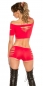 Preview: Sexy GoGo Crop-Shirt mit Rissen in rot