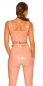 Preview: Sexy Crop-Top im Latex-Look - altrosa