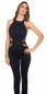 Preview: Eleganter Neck-Overall mit seitlichen Cut-Outs - marine