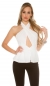 Preview: Bezauberndes Neckholder-Top mit Cut-Outs - weiß