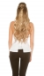 Preview: Bezauberndes Neckholder-Top mit Cut-Outs - weiß
