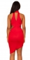Preview: Sexy Minikleid mit Stehkragen und seitlichen Cutouts - rot