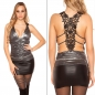 Preview: Gerafftes Top mit Metallic-Finish und mega heißem Rückenausschnitt - schwarz