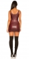 Preview: Wetlook-Minikleid mit sexy Cutout - bordeaux