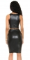 Preview: Bauchfreies Top im Wetlook schwarz