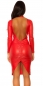 Preview: Figurbetontes Minikleid im sexy Wetlook - rot