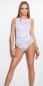 Preview: Sexy Body mit transparenten Mesh-Einsätzen - weiß