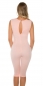 Preview: Sexy Capri Overall mit Schmuckschnalle in lachs