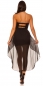 Preview: Exclusives Chiffon-Minikleid mit Vokuhila-Abschluss - schwarz
