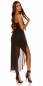 Preview: Exclusives Chiffon-Minikleid mit Vokuhila-Abschluss - schwarz