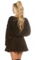Preview: Grobstrick-Pullover mit Zopfmuster - schwarz