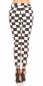 Preview: Skinny-Jeans im Karo-Look - schwarz/weiß