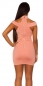 Preview: Elegantes Minikleid mit Stehkragen und Cut-Outs - altrosa