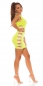 Preview: Kurzes Clubwear-Minikleid mir sexy Cutouts - neongrün
