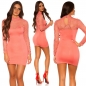 Preview: Elegantes Spitzen-Minikleid - lachs