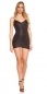 Preview: Sexy Minikleid mit Wickel-Optik und Zierschnürung - schwarz