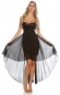 Preview: Atemberaubendes Abendkleid mit Cut-Outs und Pailletten - schwarz