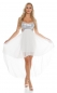 Preview: Atemberaubendes Abendkleid mit Cut-Outs und Pailletten - weiß