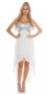 Preview: Atemberaubendes Abendkleid mit Cut-Outs und Pailletten - weiß