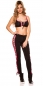 Preview: Sexy Workout Leggings mit Zierschnürung - schwarz/pink