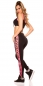 Preview: Sexy Workout Leggings mit Zierschnürung - schwarz/pink