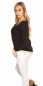 Preview: Modischer Grobstrickpullover mit Lurex-Bündchen - schwarz