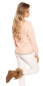 Preview: Modischer Grobstrickpullover mit Lurex-Bündchen - lachs