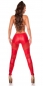 Preview: Leggings mit sexy Transparent-Einsätzen in rot