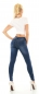 Preview: High Waist Stretch Jeans im Destroyed Look mit Push Up Effekt - dark blue