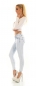 Preview: Skinny Jeans mit sexy Push Up Effekt in super heller Waschung - ice blue