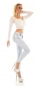 Preview: Skinny Jeans mit sexy Push Up Effekt in super heller Waschung - ice blue