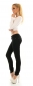 Preview: Sexy Skinny Jeans mit Schleifen-Applikation in schwarz
