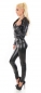 Preview: Sexy Bikerjacke im modischen Reptilleder-Look - schwarz