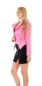 Preview: Sexy Bikerjacke mit Zierzippern in pink